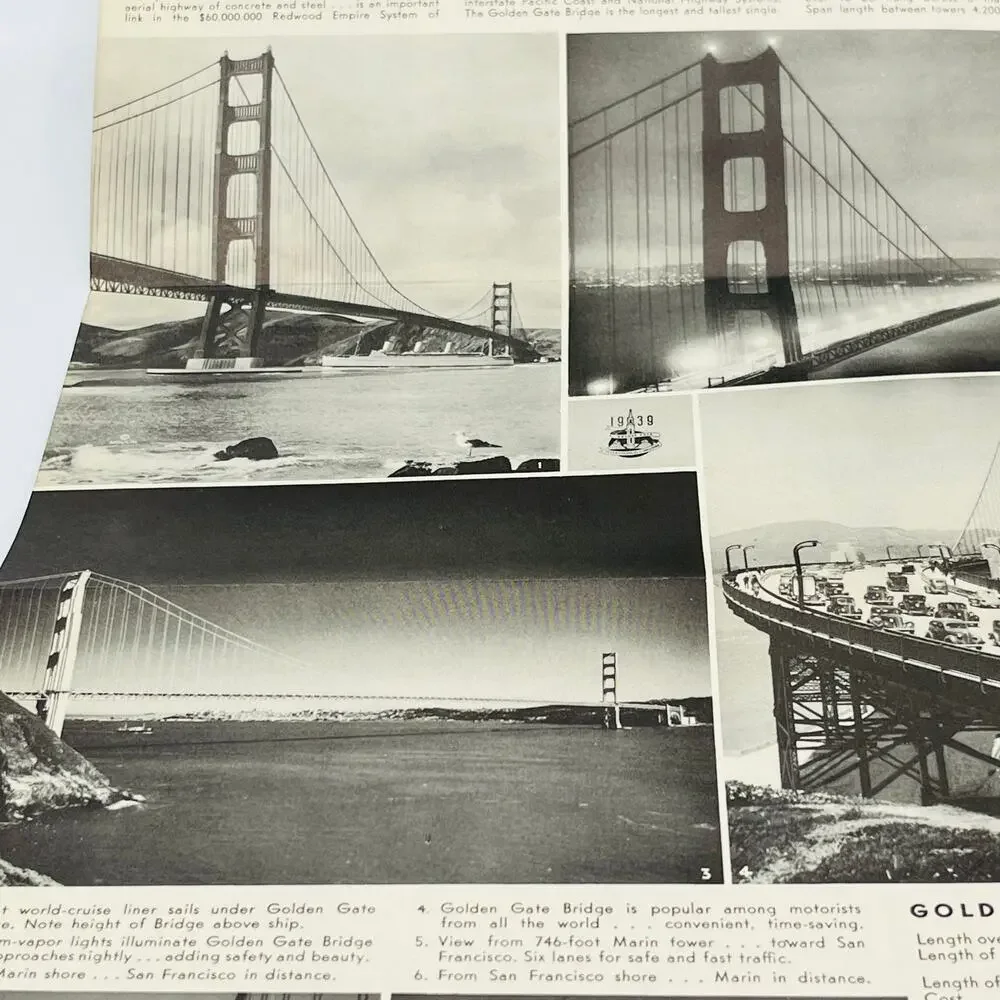 1939 SAN FRANCISCO TOURIST SIGHTSEEING MAP PAMPHLET WORLD’S FAIR GOLDEN GATE A1